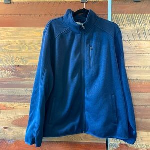 Blue fleece zip up sweater - NWT sz Large